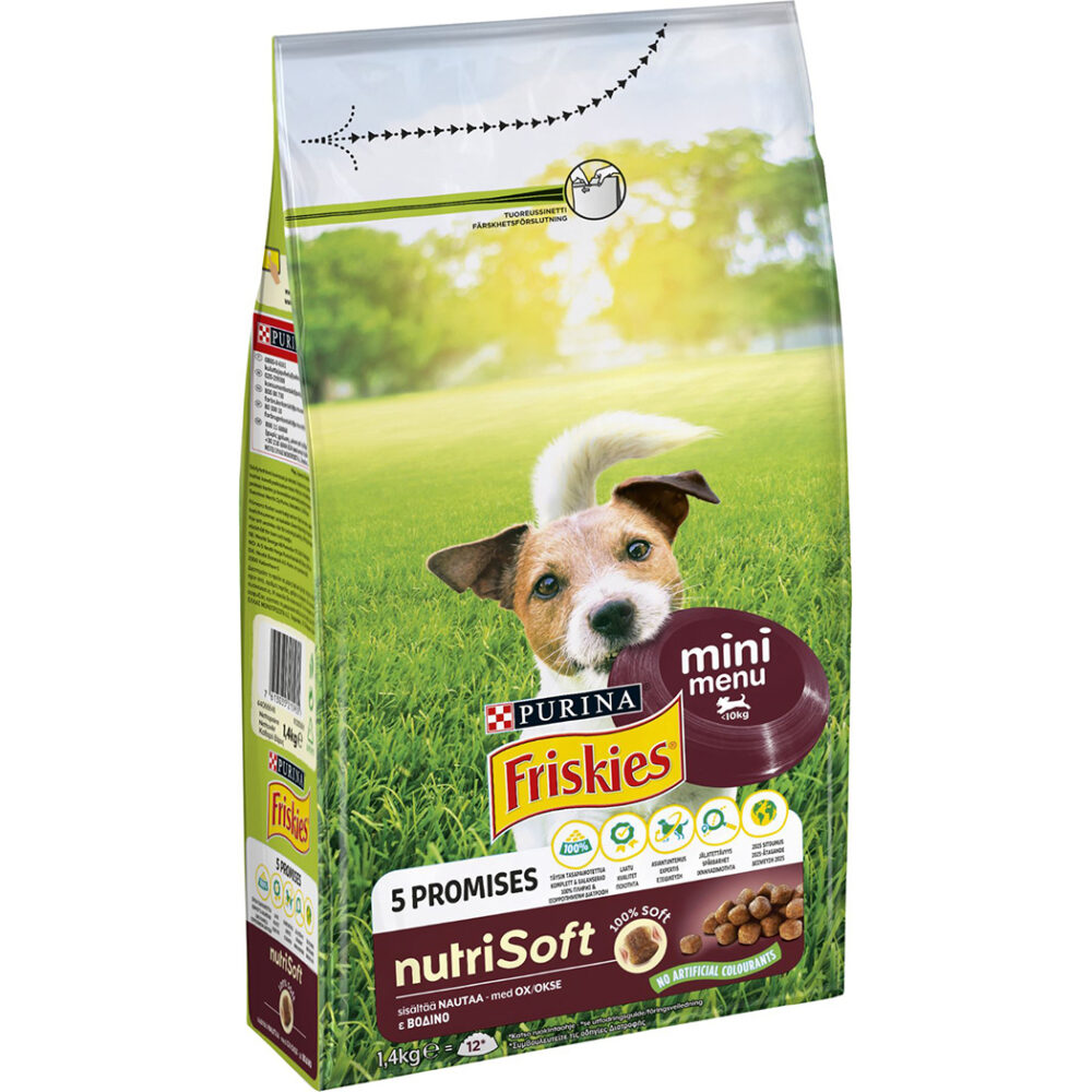 Friskies Mini Menu Nutri Soft Ξηρά Τροφή για Ενήλικους Σκύλους Μικρόσωμων Φυλών με Μοσχάρι 1.4kg